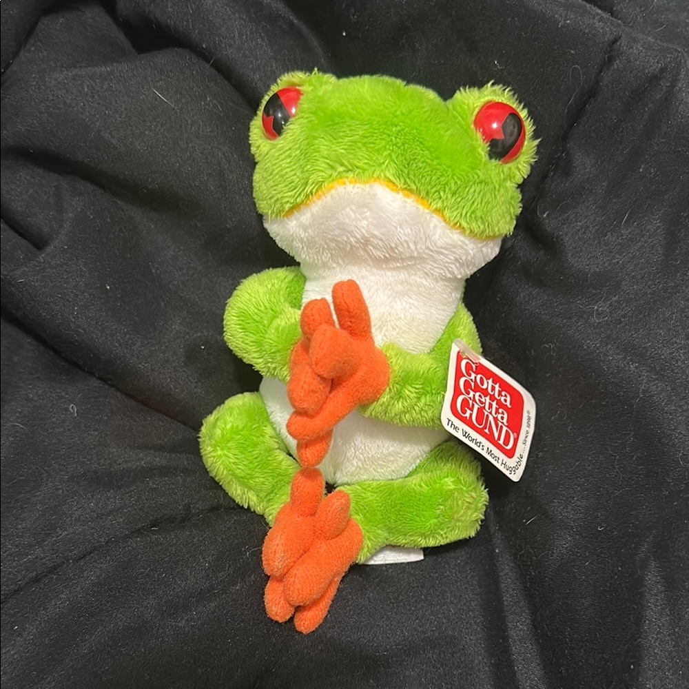 Small Gund Telus Frog Plush Toy